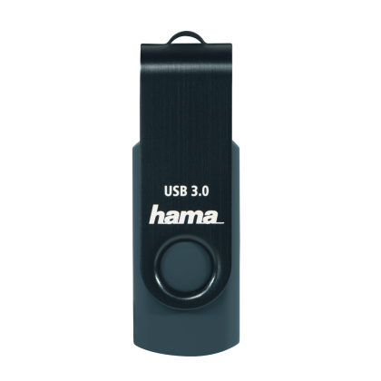 Stick de memorie USB HAMA Rotate, 256 GB, USB 3.0 90 MB/s, albastru petrol