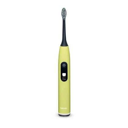 Electric toothbrush Beurer SC 50 splashy lemon Electric Sonic Toothbrush, up to 80,000 mov/min, 5 cleaning programs: Clean, Sensitive, Polish, Gum Care, Whiten, Pressure sensor, 2-min. timer, Incl. 2 toothbrush heads and magnetic charging plate, 2