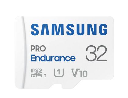 Memory Samsung 32 GB micro SD PRO Endurance, Adapter, Class10, Waterproof, Magnet-proof, Temperature-proof, X-ray-proof, Read 100 MB/s - Write 30 MB/s