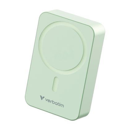Verbatim Charge 'n' Go Essentials Power Bank Magnetic Wireless 20000mAh Green