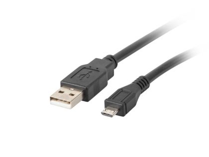 Cable Lanberg USB MICRO-B (M) -> USB-A (M) 2.0 cable, 1m, black