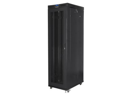 Communication cabinet Lanberg rack cabinet 19" free-standing 47U/800x1000 (flat pack) with mesh door lcd black v2