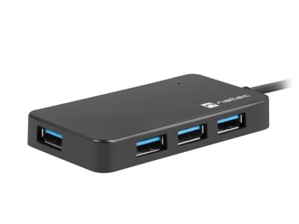 USB hub Natec usb 3.0 hub silkworm 4-ports black usb-c