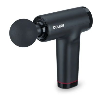 Massager Beurer MG 89 MASSAGE GUN CompactPower, Quiet, lightweight & handy deep tissue massager, 5 intensity levels, 3 massage attachments, Up to 4h battery life with LED display