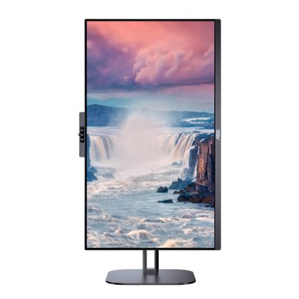 Monitor AOC 24V5CW/BK, 23.8" IPS WLED, 1920x1080@75Hz, 4ms GtG, 1ms MPRT, 300cd m/2, 1000:1, DCR 20M:1, FreeSync, FlickerFree, Low Blue Light, 5Wx2, 2MP Windows Hello, Tilt , Height Adjust, Pivot, Swivel, HDMI, DP, USB hub