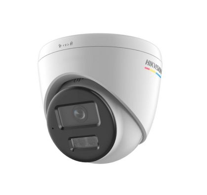 Camera HikVision 4 MP ColorVu with Smart Hybrid Light Fixed Turret Network Camera, 2.8 mm, F1.0, IR, White Light up to 30m, H.265+, IP67, built-in microphone, 12Vdc/PoE 7.5W