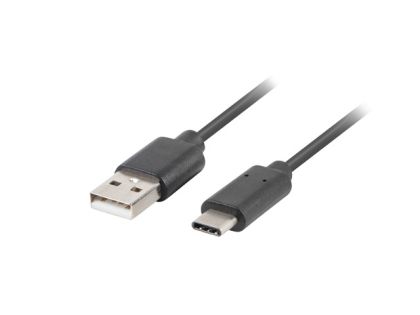 Cable Lanberg USB-C(M) -> USB-A (M) 2.0 cable 0.5m, black