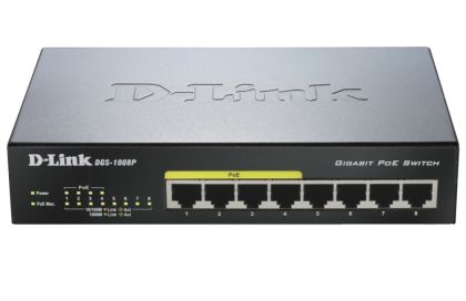 Switch D-Link 8-port 10/100/1000 Desktop Switch w/ 4 PoE Ports