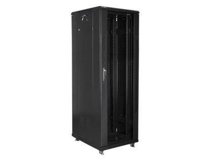 Communication cabinet Lanberg rack cabinet 19" free-standing 37U / 600x800 self-assembly flat pack, black