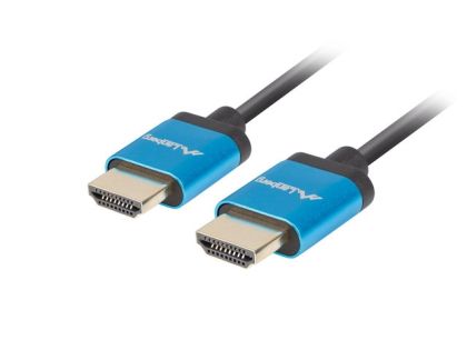 Cable Lanberg HDMI M/M V2.0 4K cable 0.5m, slim, black