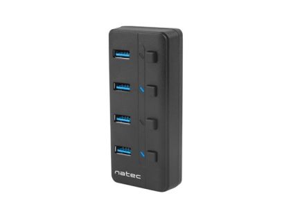 USB hub Natec USB 3.0 Hub Mantis 2 4-Port On/Off With AC Adapter