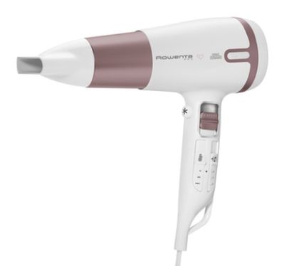 Uscător de păr Rowenta CV7461F0, Pro Respect Premium Care, motor DC, 2400W, difuzor activ, ionic, acoperire cu cheratina cashemer, 3temp / 2 viteze, aer rece