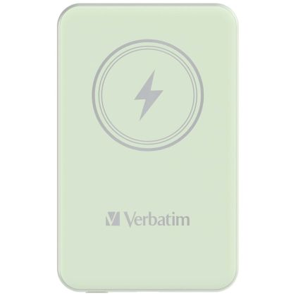 External battery Verbatim MCP-5GN Power Pack 5000 mAh with UBS-C® PD 20W / Magnetic Wireless Charging 15W Green
