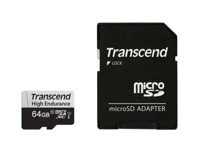 Memory Transcend 64GB micro SD w/ adapter U1, High Endurance