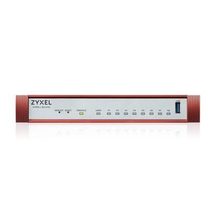 Zyxel USG FLEX 100 H Firewall, 8 Gigabit user-definable ports, 1*USB with 1 YR Gold Security Pack