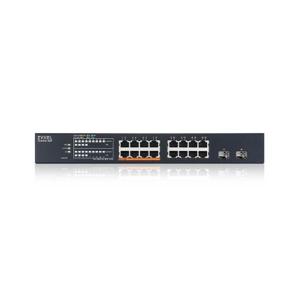 Switch ZyXEL XMG1915-18EP, 16-port 2.5GbE, 2 SFP+, 8 x PoE++ 180W Smart Switch, hybird mode, standalone or NebulaFlex Cloud