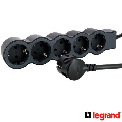 Legrand Standart five-socket power strip, 1.5 meters