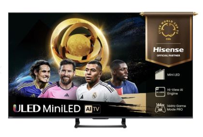 TV Hisense 65"U7Q, 4K Ultra HD 3840x2160, ULED, FALD, Quantum Dot, 144Hz, IPS, HDR 10+, HLG, Dolby Vision IQ, Dolby Atmos, Smart TV, WiFi 5GHz, WiFi Direct, BT, Anyview Cast, light sensor, 4xHDMI, 2xUSB, LAN, CI+, DVB-T2/C/S2, Black