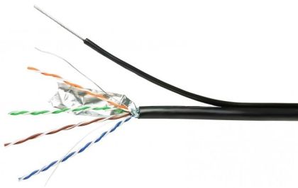 FTP/M cable + Cat.5e 24AWG CCA carrier rope