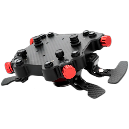 SIMAGIC GT1 Round Steering Wheel with GT Pro Hub(K)| Shifter & Clutch Paddles, Leather, QR70 Included. S207