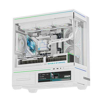 Thermalright Case mATX - TL-M10 White - 9.16 inch LCD Display, USB-C
