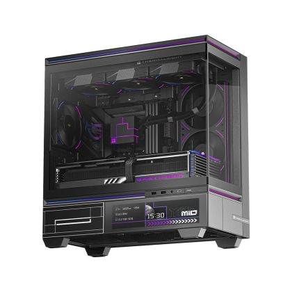 Thermalright Case mATX - TL-M10 Black - 9.16 inch LCD Display, USB-C
