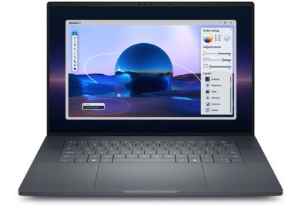 Лаптоп Dell Pro Max 16 Premium MA16250, Intel Ultra 7 265H, vPro (13TOPS NPU, 16 cores, up to 5.30 GHz), 16", FHD+ (1920x1200) VRR 120Hz, 500nits AG, 32GB LPDDR5x 8400 MT/s, 1TB SSD, NVIDIA RTX PRO 1000 8GB GDDR7, 8MP HDR + IR Cam and Mic, Wi-Fi 7, FPR, B