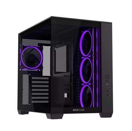 Case ASUS A32 PLUS Tempered Glass + 4 ARGB Fans - Black