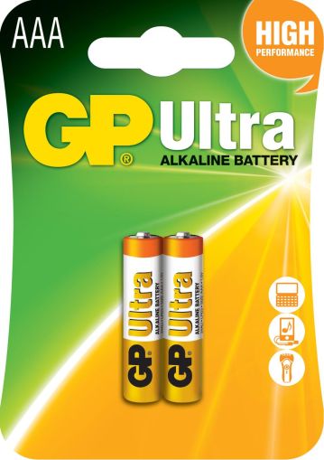 Baterie alcalină GP ULTRA LR03 AAA /2 buc. în pachet/blister 1.5V GP,GP24AU