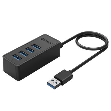 Orico hub USB3.0 HUB 4 porturi - intrare USB/Micro USB, cablu 1m - W5P-U3-100-BK-PRO