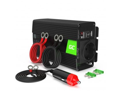 Invertor GREEN CELL, 12/220V, DC/AC, 500W/1000W, undă sinusoidală modificată