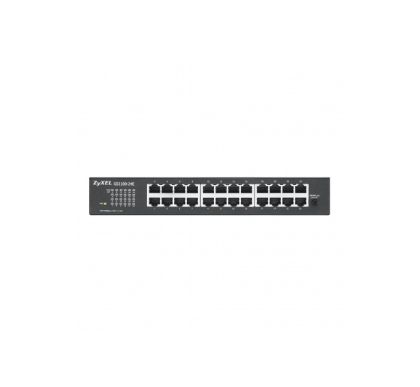 Комутатор ZyXEL GS1100-24E 24-port Gigabit Unmanaged switch v3, Fanless, 802.3az (Green), desktop/19" rackmount