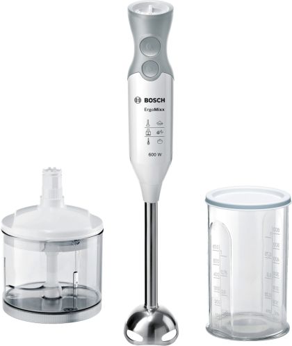 Blender Bosch MSM66120, Blender, ErgoMixx, 600 W, Included transparent jug & chopper, White