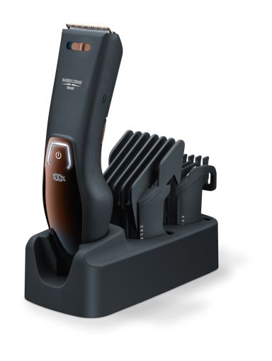 Hair clipper Beurer HR 5000 hair clipper, 2 Attachments, Individually adjustable cutting lengths and 5-step precision adjustment, quick-charge function, LED display with battery display, travel lock display, charge display as well as oil indica