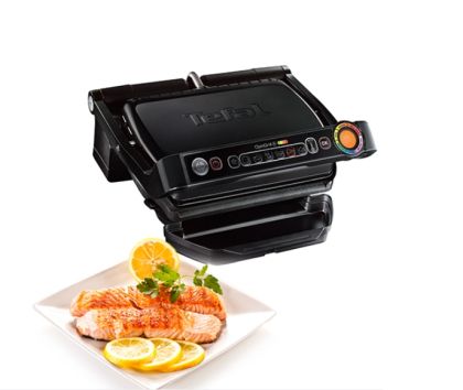 Gratar Tefal GC712834, Optigrill+ Black, suprafata de gatit 600cm2, senzor de gatit automat, 6 programe automate, 4 temperatura reglabila, indicator de nivel de gatire, alaun turnat sub presiune antiaderente. Farfurii