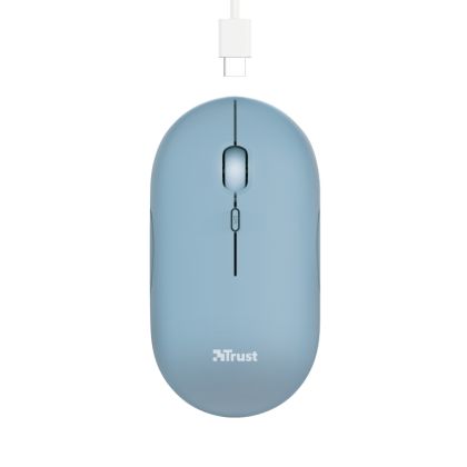Mouse TRUST Puck Wireless & BT Rechargeable Mouse Blue