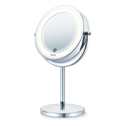Oglinda cosmetica Beurer BS 55 Oglinda iluminata, senzor tactil, 18 LED-uri, zoom 7 x, 2 oglinzi pivotante, 13 cm