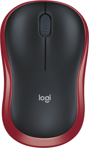 Mouse optic wireless LOGITECH M185, Roșu, USB