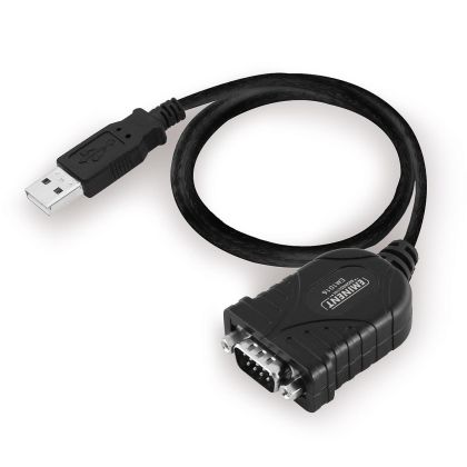 Convertor Ewent USB - RS232 9 pini tată, Negru