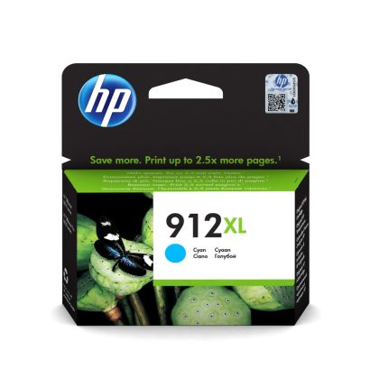 Cartuș consumabil de cerneală original cyan HP 912XL de mare capacitate
