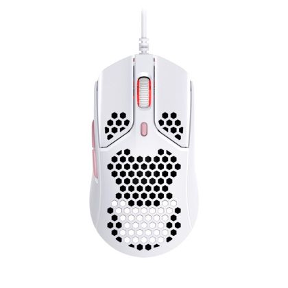 Mouse pentru gaming HyperX Pulsefire Haste, RGB, USB 2.0, alb/roz