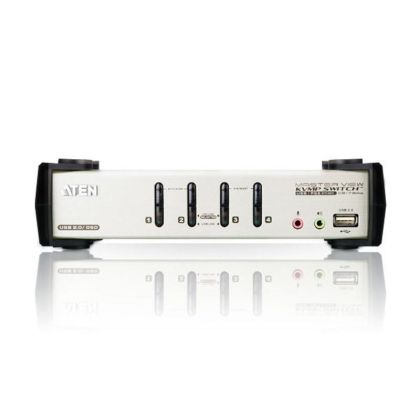 Comutator KVMP, ATEN CS1734B, 4 porturi, PS/2-USB, VGA, Audio, OSD