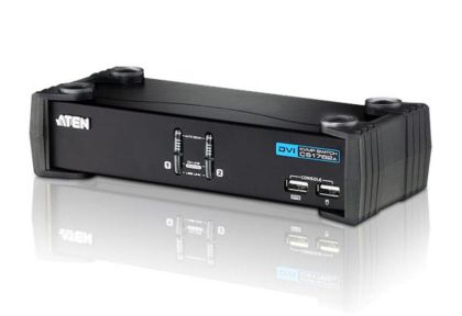 Comutator KVMP, ATEN CS1762A-AT, 2 porturi, USB, DVI, audio