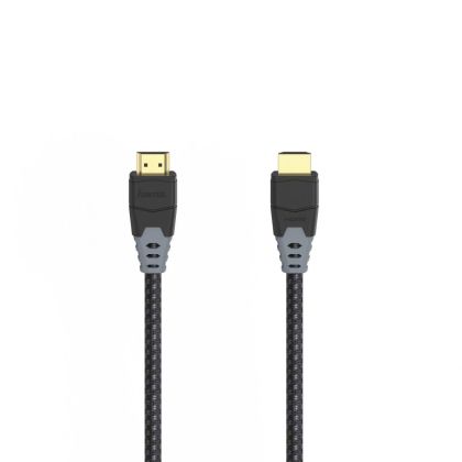 Cablu HAMA High Speed, HDMI tată - HDMI tată, 8K, 48GB/s, Ethernet, 1,5 m, Posl. conectori, negru