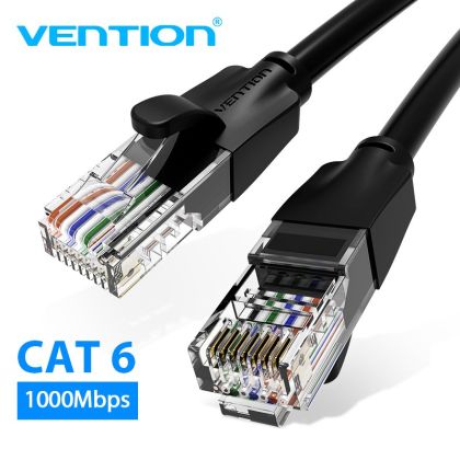Cablu Vention LAN UTP Cat.6 Patch Cable - 5M Negru - IBEBJ