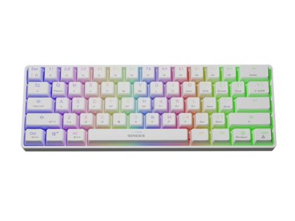 Tastatură Genesis Tastatură mecanică pentru jocuri Thor 660 Wireless RGB Iluminare de fundal Gateron Roșu Alb