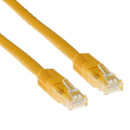 Cablu patch de rețea ACT U/UTP, CAT 6, RJ-45 - RJ-45, 1 m, conductori de cupru, galben, ambalare în vrac