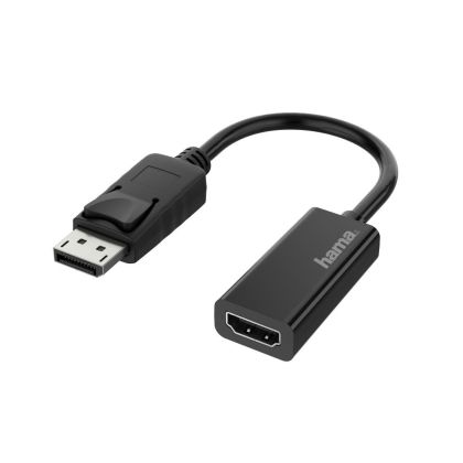 Adaptor HAMA, DisplayPort mascul - HDMI mamă, Ultra HD, 4K, Negru