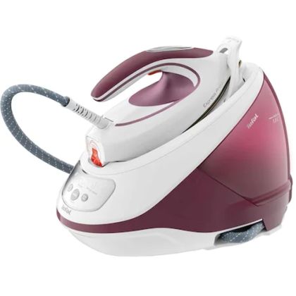 Steam generator Tefal SV9201E0, Express Protect, red, 2800W, manual temp settings, 7.5bars, 130g/min, steam boost 530g/min, Durilium Airglide Autoclean soleplate, AD, AO, removable water tank 1,8L, calc collector, lock system, fast heat up 2min