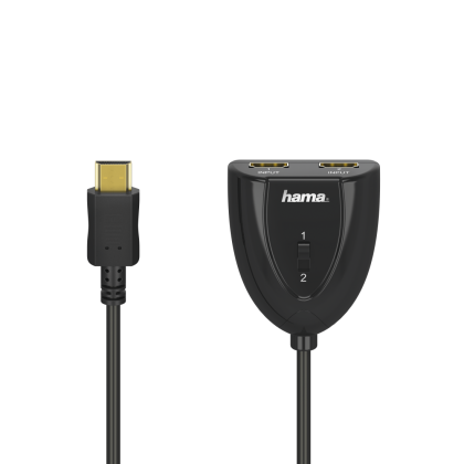 Comutator HDMI 2 în 1, 2 x HDMI mamă - HDMI masculin, negru